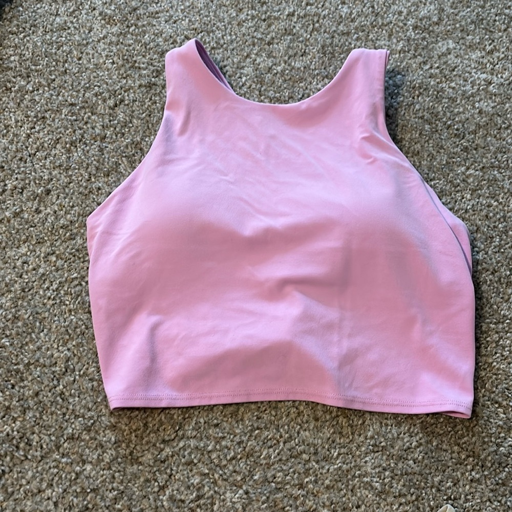 Athleta Pink Workout Top with built in bra